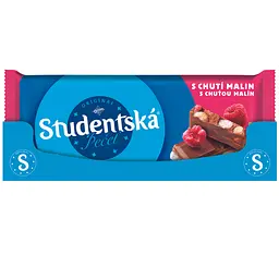 Шоколад Orion Studentska молочный с арахисом, желейными кусочками и малиновыми кусочками 170 г