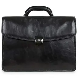 Чоловічий діловий портфель Tony Perotti 8009/42 nero (90377) Чорний