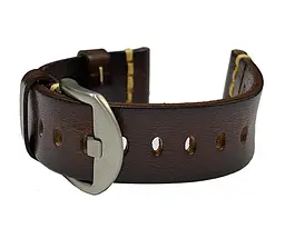 Шкіряний ремінець Primolux C052B Steel buckle для годинника Xiaomi Amazfit SportWatch 2/Amazfit Stratos Dark Brown - мініатюра 6