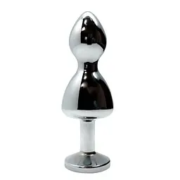 Металева анальна пробка Wooomy Lollypop Double Ball Metal Plug Blue L діаметр 3,5 см, довжина 10,5см - миниатюра 2
