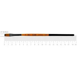Пензель синтетика плоска FLAME 1368F №2 коротка ручка Rosa
