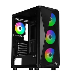 Корпус 2E Gaming Aruba (G3313B), чорний, без БП, Mid Tower, ATX/Micro ATX/Mini ITX, 1xUSB 3.0/2xUSB 2.0, макс. CPU - 165