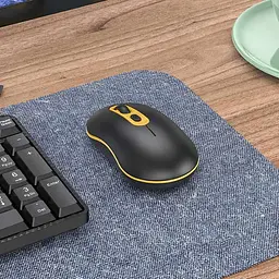 Миша Hoco GM21 Platinum Black Yellow - мініатюра 4