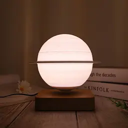 Нічний світильник HCNT Levitating Lamp Saturn Dark Wood Grain (SIM10-GW5-S) [137664] - мініатюра 3