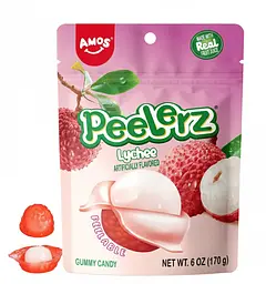 Желейні цукерки Amos Peelerz Peelable Gummy Lychee 170г - мініатюра 3