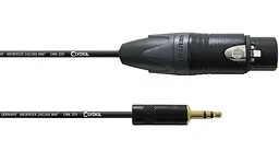 Балансный соединительный кабель XLR female — Jack 3,5 1.5м Cordial CPM 1,5 FW-BAL - мініатюра 1