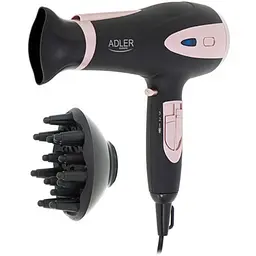 Фен для волосся Adler AD 2248 з іонізатором 2400 Вт Black