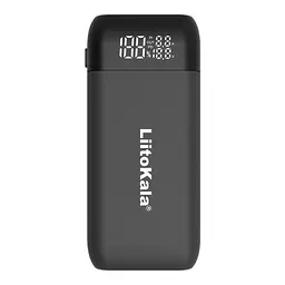 Повербанк-корпус LiitoKala Lii-MP2, для 2 акумуляторів 18650-21700, QC3.0 + PD3.0, LCD дисплей, сірий
