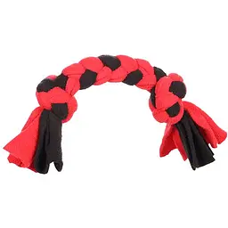 Flamingo Womas Fleece Bone With Rope фламінго вомаш мотузкова кістка з вузлами іграшка для собак M 5х36 см