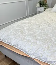 Ковдра євро подвійна 4 сезони з холлофайбера Arda 21554 195х215 см персикова - мініатюра 4
