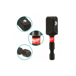 Адаптер для інструменту Milwaukee ShW 1/4"HEX - 1/2" квадратний хвостовик (4932478803) - мініатюра 2