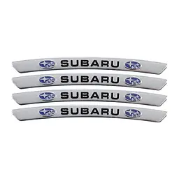 Емблема обода колеса Subaru 4 шт Алюміній наклейка на диски на скотчі Сірі