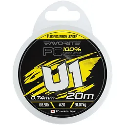 Флюорокарбон Favorite U1 FC 20 м 20/0.74 мм 68.5 lb/31.07 кг - мініатюра 2
