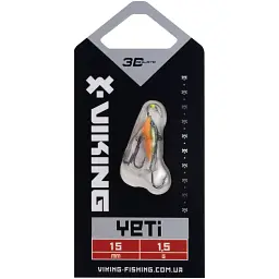 Балансир Viking Fishing Yeti Ice Jig 15mm 1.5g #18 Golden Green - мініатюра 2