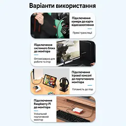 Відеокабель Vention AGHBH Mini HDMI - HDMI 4K 60 Гц 2 м чорний (AGHBH) - мініатюра 9