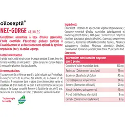 Комплекс Olioseptil Ніс - Горло 7 ефірних олій 15 капсул - мініатюра 2