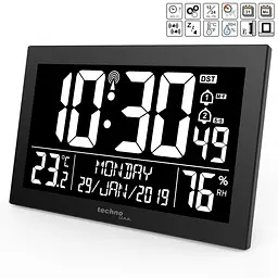 Годинник настінний Technoline WS8017 Black (WS8017), Чорний - мініатюра 3