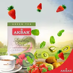 Чай зелений Akbar Strawberry-Kiwi 30 г (20 шт. х 1.5 г) - мініатюра 2