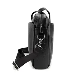 Ділова чоловіча шкіряна сумка Tiding Bag M56-1111A чорна - мініатюра 3