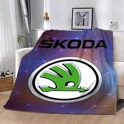 Плед плюшевий на подарунок 3D SKODA 160х200 см