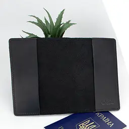 Подарунковий набір чоловічий Handycover №41 (чорний) ремінь, портмоне, обкладинка, ключниця - мініатюра 6