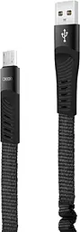 Кабель XO microUSB NB127 Spring 2.1A/1m Black