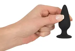 Анальна пробка Black Velvets Heavy Plug Small чорна - мініатюра 4