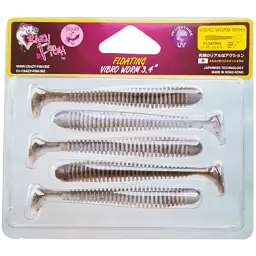 Силікон Crazy Fish Vibro Worm 3.4" #3d кальмар (5 шт/уп) - мініатюра 2