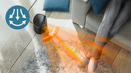 Термовентилятор Philips Series 3000 темно-сірий (CX3120/01) - мініатюра 4