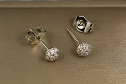 Сережки гвоздики Xuping Jewelry напівсфера 5 мм сріблясті - мініатюра 2