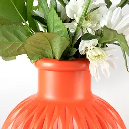 Ваза декоративна МВМ My Home, 15 см, коралова (DH-FLOWERS-09 CORAL) - мініатюра 4