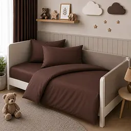 Дитяча постільна білизна MIRSON LITTLE KIDS фланель Brown 110х160см (2200012799833)