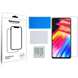 Захисне скло BeCover для Infinix Hot 30i NFC (X669D) 3D Crystal Clear Glass (709723) - мініатюра 2