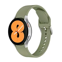 Ремінець для Samsung Galaxy Watch 5 Pro - хакі ширина кріплення 20мм силікон розмір L Watchbands OneLine (WB604343) - мініатюра 2