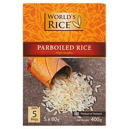 Уцінка. Рис Парбоілд World's Rice 400 г (5 пакетиків по 80 г)