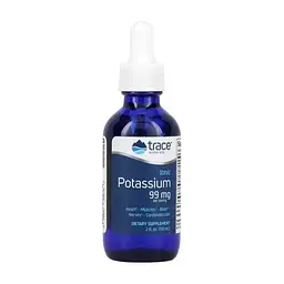 Мінерали Trace Minerals Калій іонний у краплях, 99 мг, Ionic Potassium, 59 мл (TMR-00276)