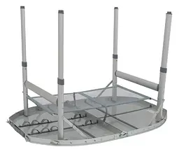 Стіл Bo-Camp Premium Oval 100x70 см Grey (1404424) (DAS303284) - мініатюра 8