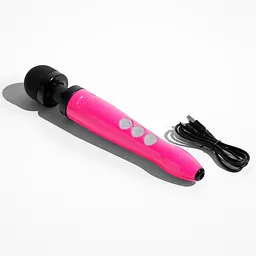 Вібромасажер DOXY Die Cast 3R Hot Pink, дуже потужний, перезаряджуваний, металевий корпус - мініатюра 3