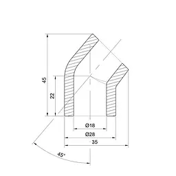 Кутник PPR Thermo Alliance 20, 45° DSE101 - мініатюра 1