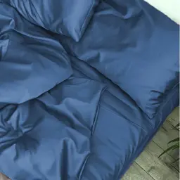 Комплект дитячої постільної білизни MirSon Satin Light Pro 10-011 Dark Blue 110х140 см темно-синій (2200010174052) - мініатюра 2