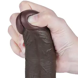 Фалоімітатор Lovetoy Sliding-Skin Dual Layer Dong 8'' 20.8 см (чорний) - мініатюра 12