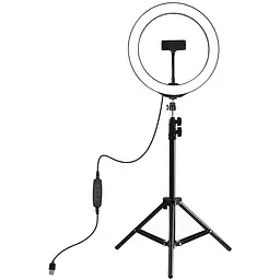 Кільцева USB LED-лампа Puluz PKT3035 10 + штатив 1.1 м