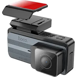 Автомобільний відеореєстратор Hoco DV12 with rear camera Silvery Gray (640176) - мініатюра 3