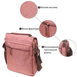 Містка чоловіча сумка з текстилю 21262 Vintage коричнева - мініатюра 9