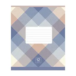 Зошит Школярик Plaid pattern 12 аркушів лінія (012-3345L), в асортименті - мініатюра 4