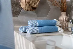Рушник Ardesto SPA 90х170см, 100% бавовна, синій (ART2690BL) - мініатюра 9