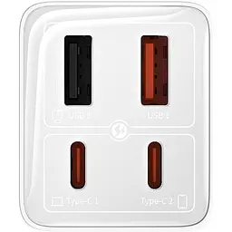 Зарядний пристрій Baseus GaN6 Pro 100W Fast Charger (4 виходи 2 Type-C + 2 USB-A) + кабель Type-C 100W (CCGAN100E6) - мініатюра 5