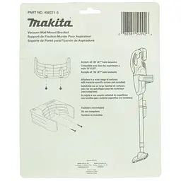 Тримач на стіну для пилососів Makita CL100D, CL102D, CL106FD, CL107FD, CL108FD, CL114FD, DCL180, DCL181, DCL182, DCL280, DCL281, DCL282, CL001G (458571-5) - мініатюра 4