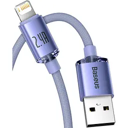 Кабель Baseus Crystal Shine Series Lightning 2.4A (1.2m) purple (CAJY000005) - мініатюра 2
