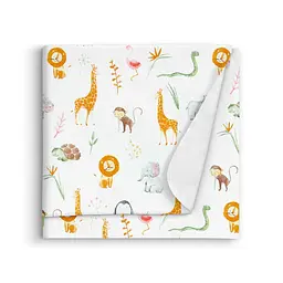 Пелюшки фланелеві Cosas Africa Zoo 80x80 см, бежеві - мініатюра 2